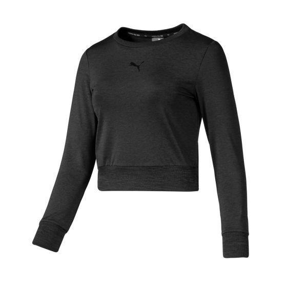 SUDADERA CASUAL PUMA SOFT SPORTS LS TEE 4570 ~ DAMA Negro SPORTLIFESTYLE