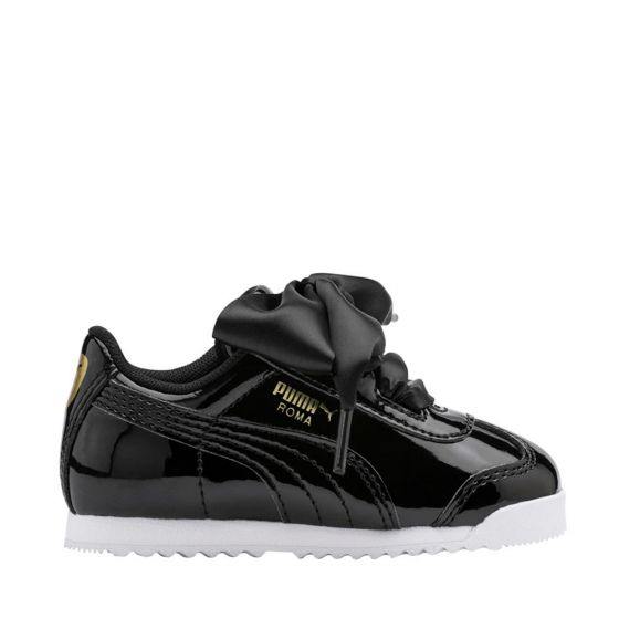 TENIS CASUALES PUMA ROMA HEART PATENT INF  1002 ~ NIÑA Negro SPORTLIFESTYLE