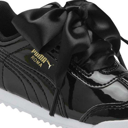 TENIS CASUALES PUMA ROMA HEART PATENT INF  1002 ~ NIÑA Negro SPORTLIFESTYLE