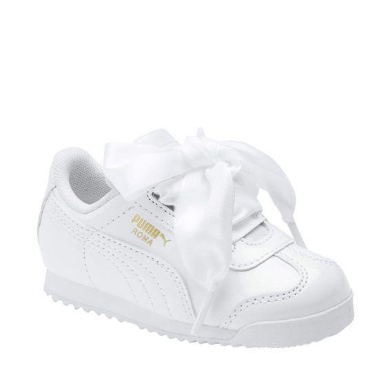 TENIS CASUALES PUMA ROMA HEART PATENT INF  1001 ~ NIÑA Blanco SPORTLIFESTYLE