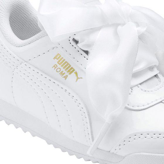 TENIS CASUALES PUMA ROMA HEART PATENT INF  1001 ~ NIÑA Blanco SPORTLIFESTYLE