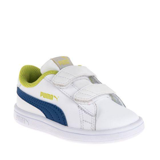 TENIS CASUALES PUMA SMASH V2 L V INF  7414 ~ NIÑO Blanco SPORTLIFESTYLE