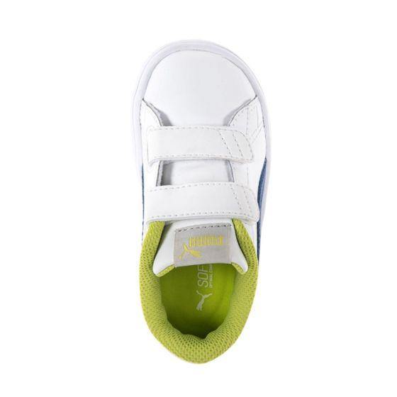 TENIS CASUALES PUMA SMASH V2 L V INF  7414 ~ NIÑO Blanco SPORTLIFESTYLE