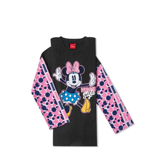 PLAYERA CASUAL MINNIE 7588 ~ NIÑA Negro 