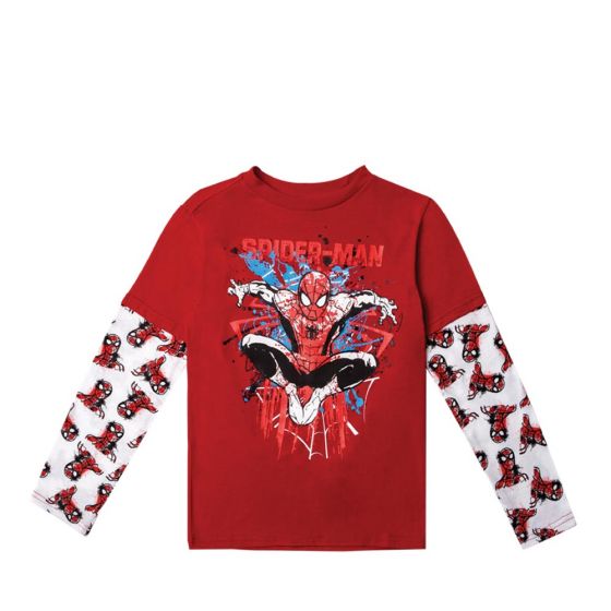 PLAYERA CASUAL SPIDERMAN 7841 ~ NIÑO Rojo 