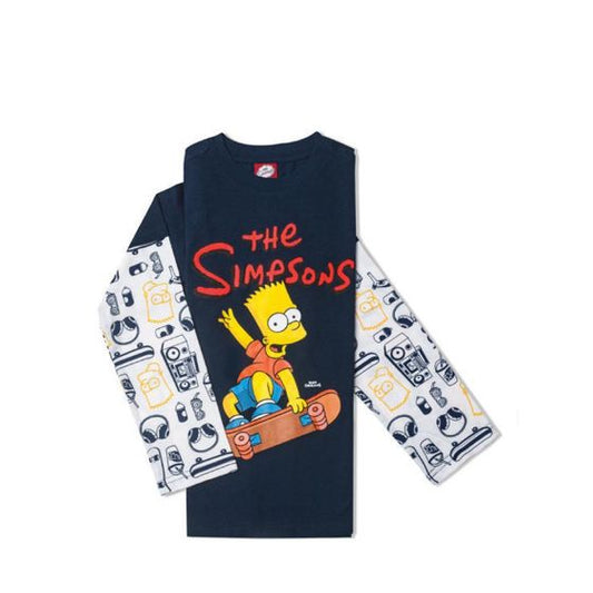 PLAYERA CASUAL THE SIMPSONS 7846 ~ NIÑO Azul 