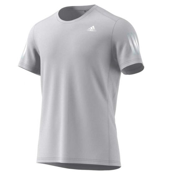 PLAYERA CASUAL ADIDAS OWN THE RUN TEE 9001 ~ CABALLERO Gris RUNNING