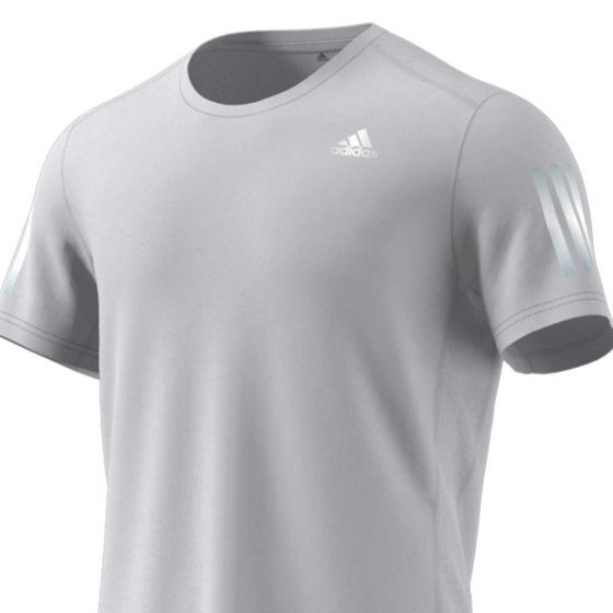 PLAYERA CASUAL ADIDAS OWN THE RUN TEE 9001 ~ CABALLERO Gris RUNNING