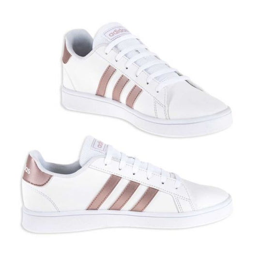 TENIS CASUALES ADIDAS GRAND COURT K  F010 ~ DAMA Blanco CORE FOOTWEAR