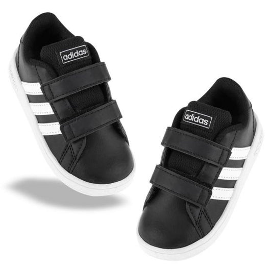 TENIS CASUALES ADIDAS GRAND COURT I  117 ~ NIÑO Negro CORE FOOTWEAR