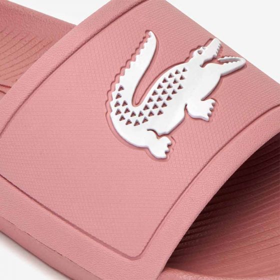 SANDALIAS CASUAL LACOSTE CROCO SLIDE 319 1 CFA  3F50 ~ DAMA Rosa SWIMMING