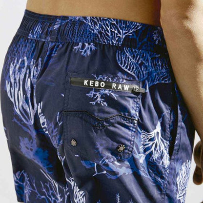 Shorts Casuales Azul Hombre Kebo Raw  1910