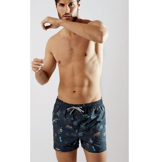 SHORT DE PLAYA KEBO RAW SW91 ~ CABALLERO Azul 