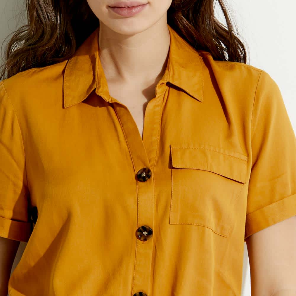 Outfit Blusa Blusas De Mujer Color Mostaza Blusas Juveniles Blusa