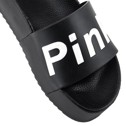 SANDALIA PARA PLAYA  PINK BY PRICE SHOES LT03 ~ DAMA Negro  