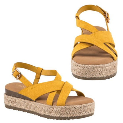 SANDALIA CASUAL VI LINE FASHION TE23 ~ DAMA Amarillo  