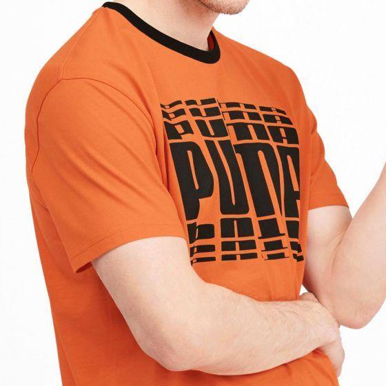 PLAYERA CASUAL PUMA REBEL BOLD TEE 3517 ~ CABALLERO Naranja SPORTLIFESTYLE