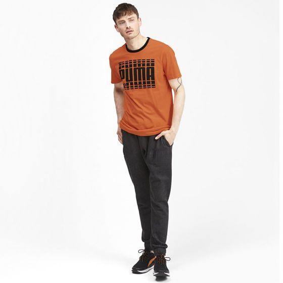 PLAYERA CASUAL PUMA REBEL BOLD TEE 3517 ~ CABALLERO Naranja SPORTLIFESTYLE