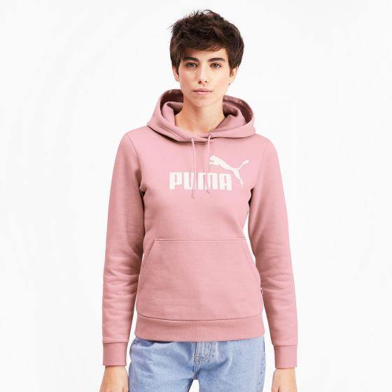 SUDADERA CASUAL PUMA ESS LOGO HOODY FL 5894 ~ DAMA Rosa SPORTLIFESTYLE