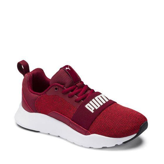 TENIS DEPORTIVO PARA CORRER PUMA WIRED KNIT JR 8107 ~ CABALLERO Rojo RUNNING