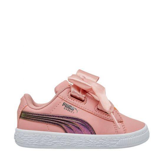 TENIS CASUAL PUMA BASKET HEART SHIMMER INF 8902 ~ NIÑA Rosa SPORTLIFESTYLE