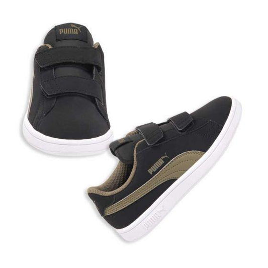 TENIS CASUAL PUMA SMASH V2 BUCK V PS 8311 ~ NIÑO Negro SPORTLIFESTYLE