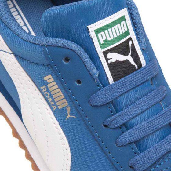 TENIS CASUAL PUMA ROMA BASIC SUMMER INF 4223 ~ NIÑO Azul SPORTLIFESTYLE