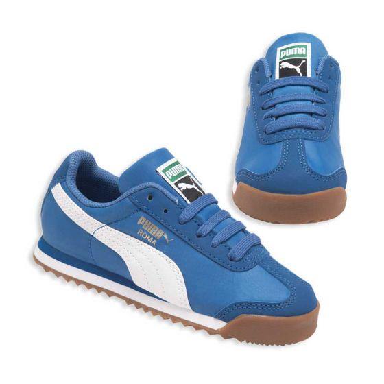 TENIS CASUAL PUMA ROMA BASIC SUMMER INF 4223 ~ NIÑO Azul SPORTLIFESTYLE