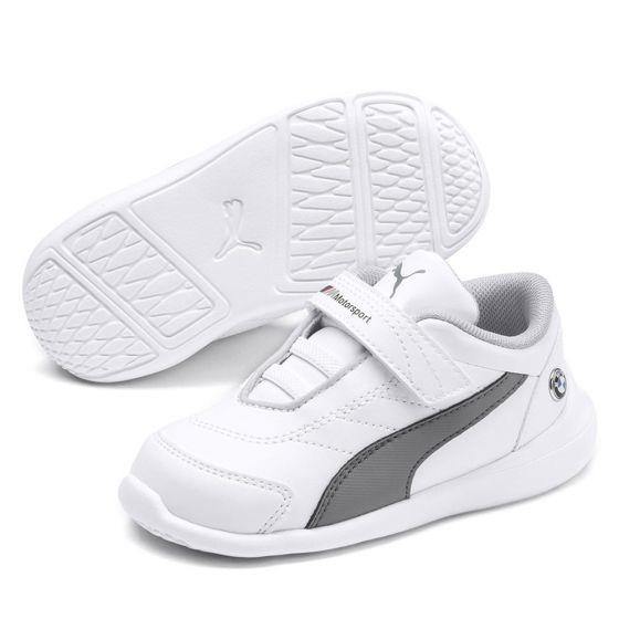 TENIS CASUAL PUMA BMW MMS KART CAT III V INF 3305 ~ NIÑO Blanco BMW