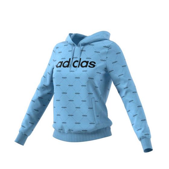 SUDADERA CASUAL ADIDAS W CORE FAV HDY 6253 ~ DAMA Azul CORE APPAREL