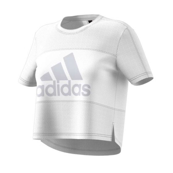 PLAYERA CASUAL ADIDAS BOS MESH TEE 4502 ~ DAMA Blanco TRAINING