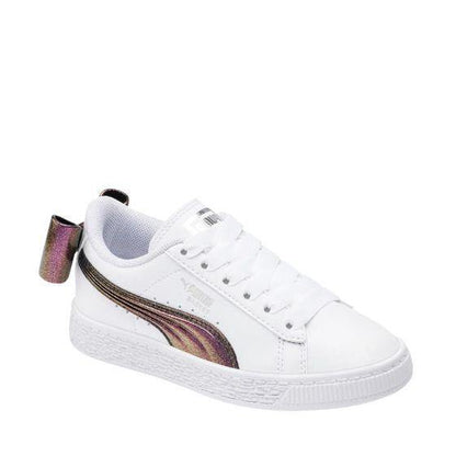 TENIS CASUAL PUMA BASKET BOW SHIMMER AC INF 4901 ~ NIÑA Blanco SPORTLIFESTYLE