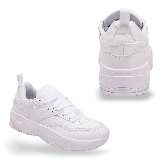 TENIS CASUAL DC SHOES E.TRIBEKA PLATFORM 8WHT ~ DAMA Blanco LIFESTYLE