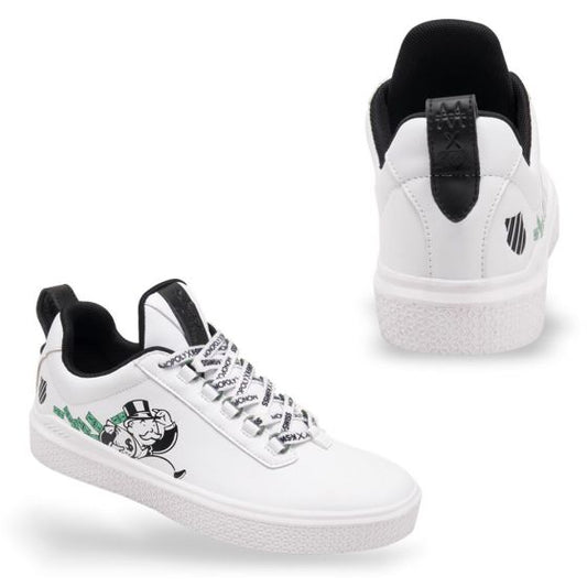 TENIS CASUAL K-SWISS MR SWISSWHITE/GREEN 4107 ~ CABALLERO Blanco LIFESTYLE