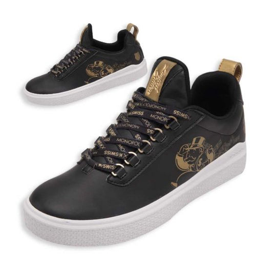 TENIS CASUAL K-SWISS MR SWISS BLACK/GOLD 4094 ~ CABALLERO Negro LIFESTYLE