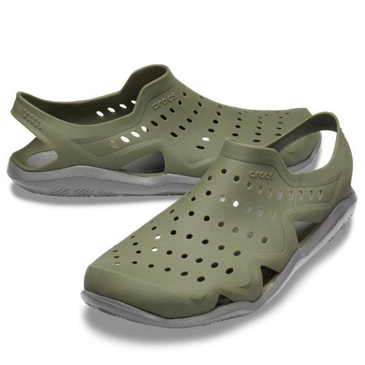 SANDALIA PARA PLAYA CROCS SWIFTWATER WAVE M 633T ~ CABALLERO Verde SWIMMING