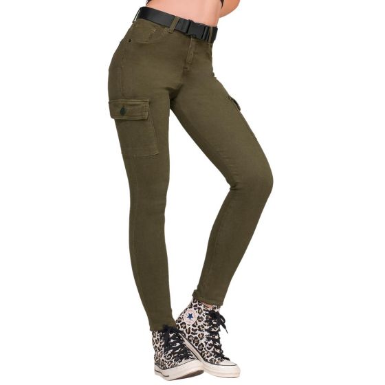 JEANS CASUAL GOODYEAR 8917 ~ DAMA Verde 