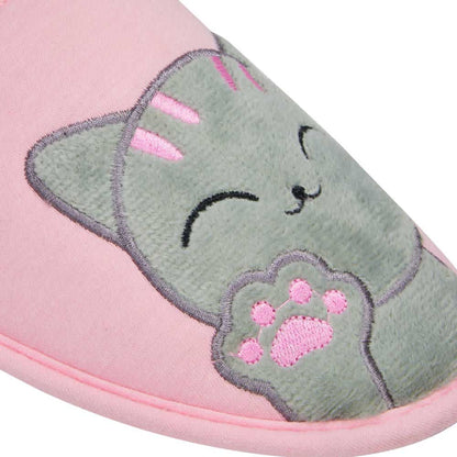 PANTUFLA SUECO BORDADO GATO