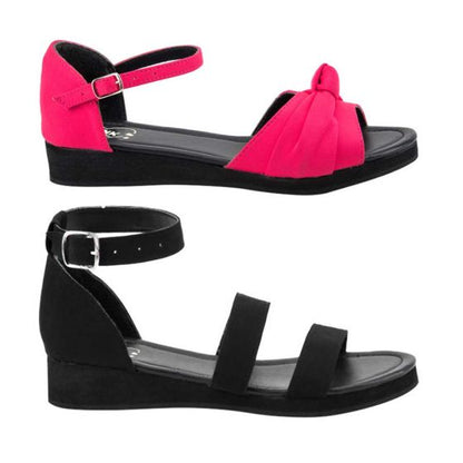 SANDALIA CASUAL PINK BY PRICE SHOES 0201 ~ DAMA Negro  