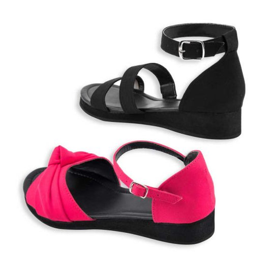 SANDALIA CASUAL PINK BY PRICE SHOES 0201 ~ DAMA Negro  