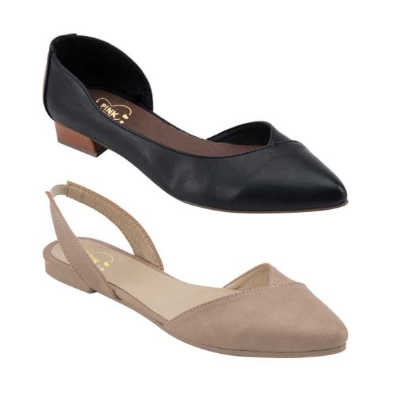 BALLERINA CASUAL PINK BY PRICE SHOES 5706 ~ DAMA Negro  