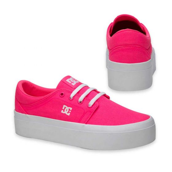 TENIS DEPORTIVO DC SHOES TRASE PLATFORM TX 4674 ~ DAMA Rosa SKATE