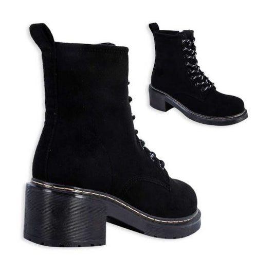 Black Military Boots for Women Tierra Bendita 0521