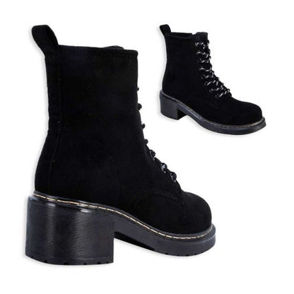 Botas Militares Negras Mujer Tierra Bendita  0521