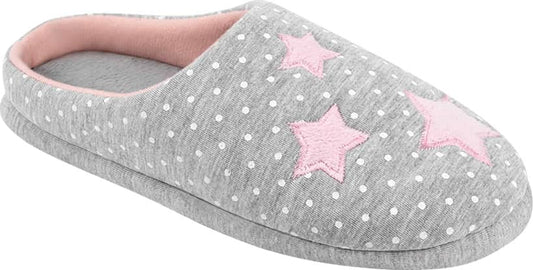 Pantufla Sueco Bordado De Estrellas