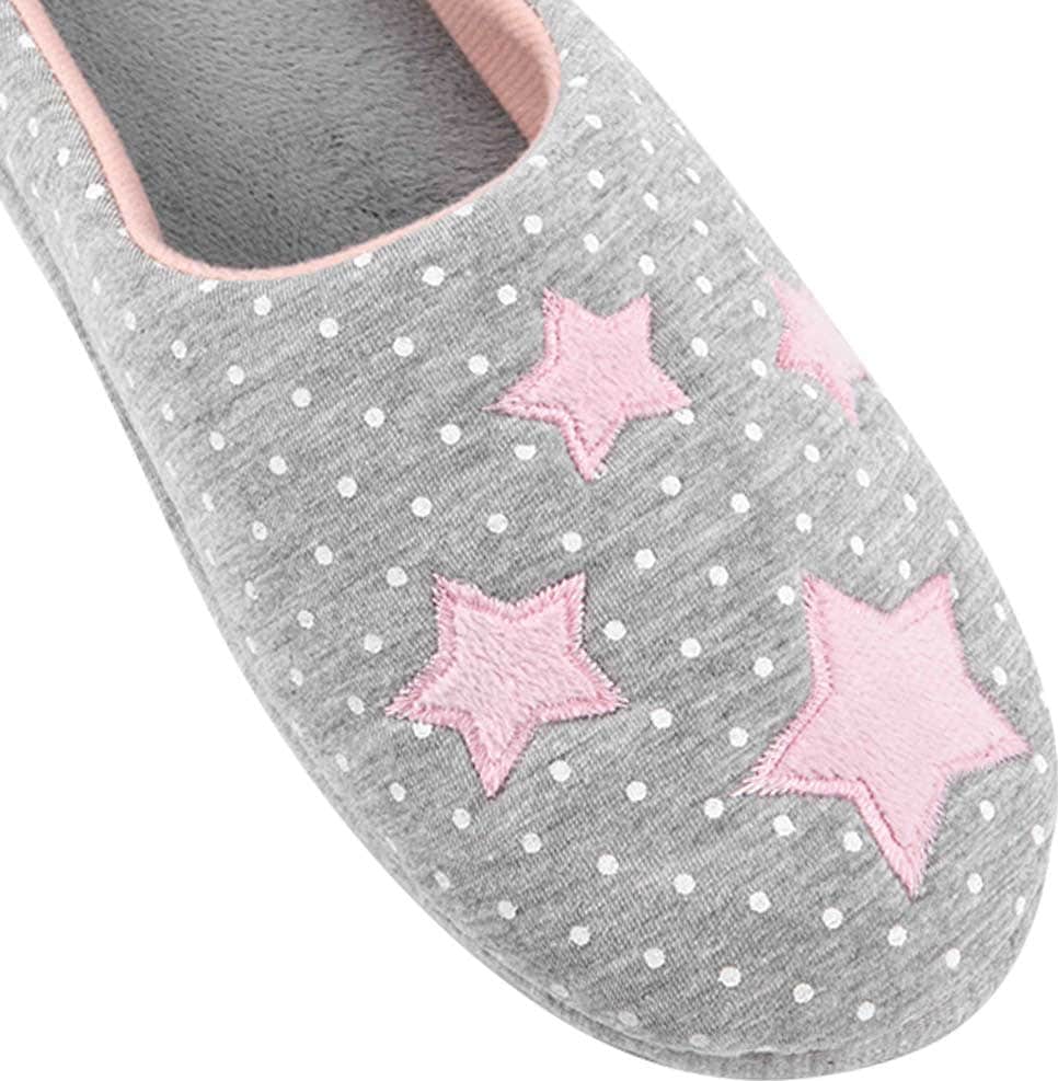 Pantufla Sueco Bordado De Estrellas
