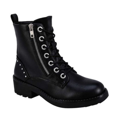 Black Military Boots for Women Belinda Peregrin 4502