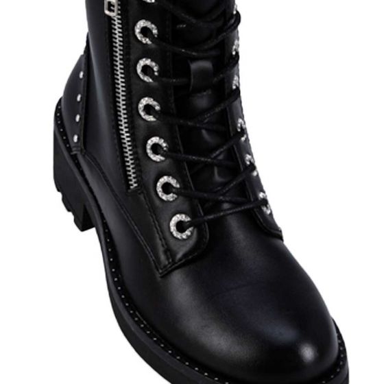 Botas Militares Negras Mujer Belinda Peregrin  4502