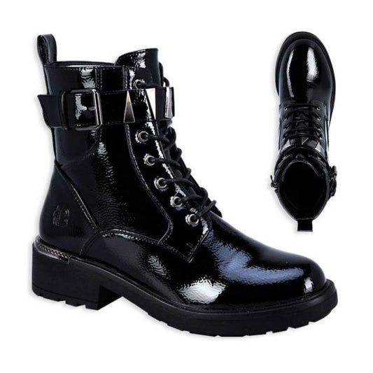 Black Military Boots for Women Belinda Peregrin 3603