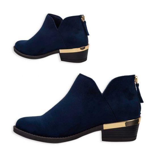 Botas Casuales Azules Mujer Tierra Bendita  9GG9 - Conceptos